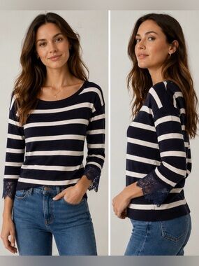 Anthropologie Intimissimi nautical striped sweater